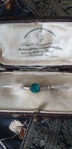 Antique Victorian 1850 Emerald Silver &amp; 9 Ct Gold Brooch - Henry Griffith &amp; Sons - £82.98 GBP