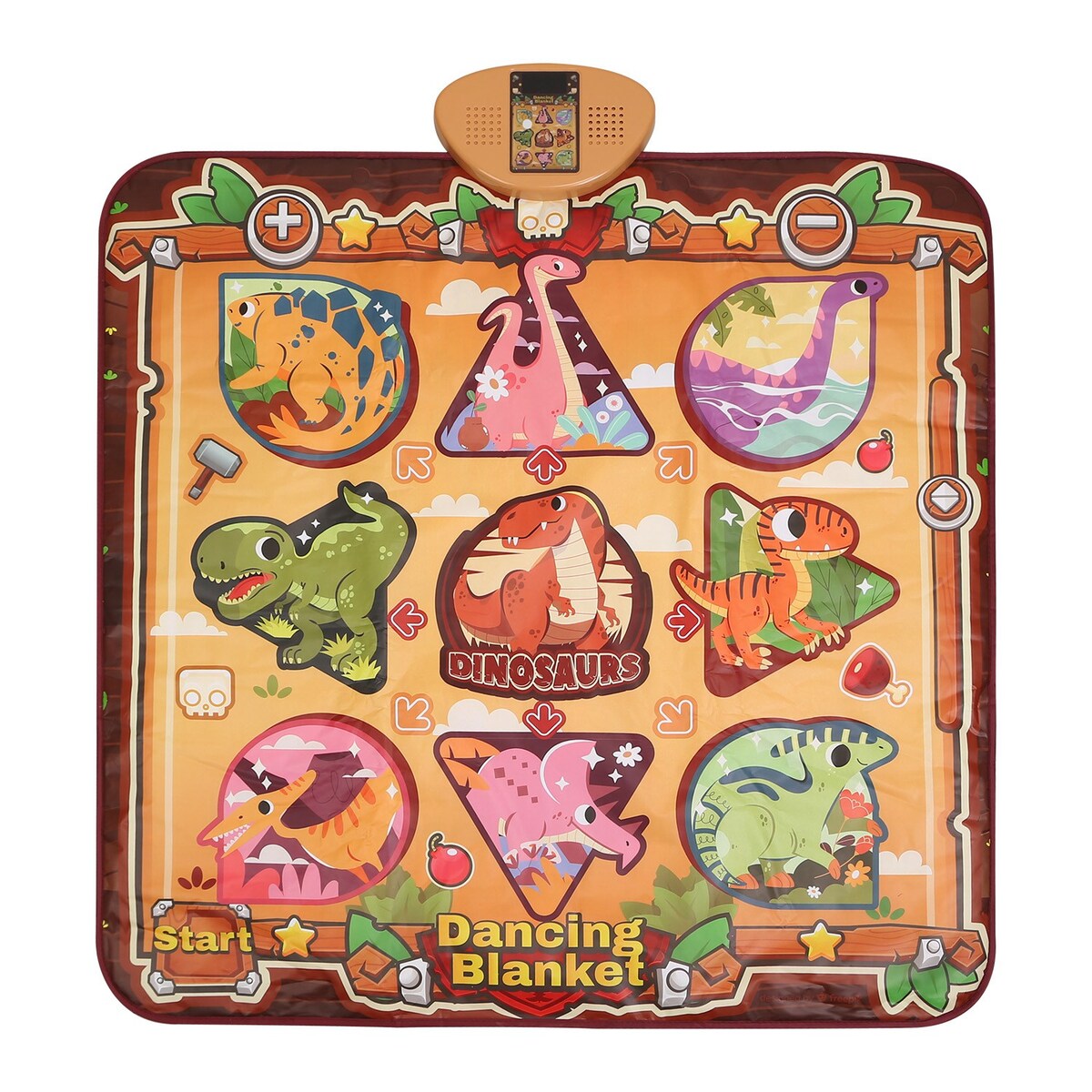 Dinosaur Dance Mat for Kids Aged 3-6 Electronic Music Dance Pad with 7 G... - $48.55