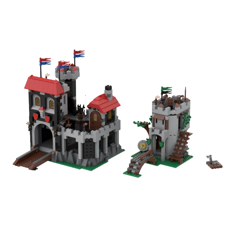 Authorized MOC-116972 Medieval Black Castle Building Blocks MOC Set (1066PCS) - £156.45 GBP