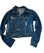 Free People Women&#39;s Dark Denim Distressed Jacket Size 4 - $62.40