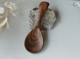 Unique short cooking spoon Handcrafted walnut wood  - £35.20 GBP