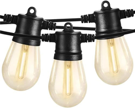 Outdoor String Lights, 48FT Patio Lights with 16 LED Shatterproof Bulbs ... - $43.64