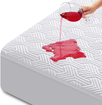 Waterproof Mattress Protector Bamboo Cooling Matress Pad Cover Noiseless... - $44.71+