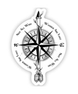 Not All Who Wander Are Lost Compass Vinyl Sticker - $5.39 CAD