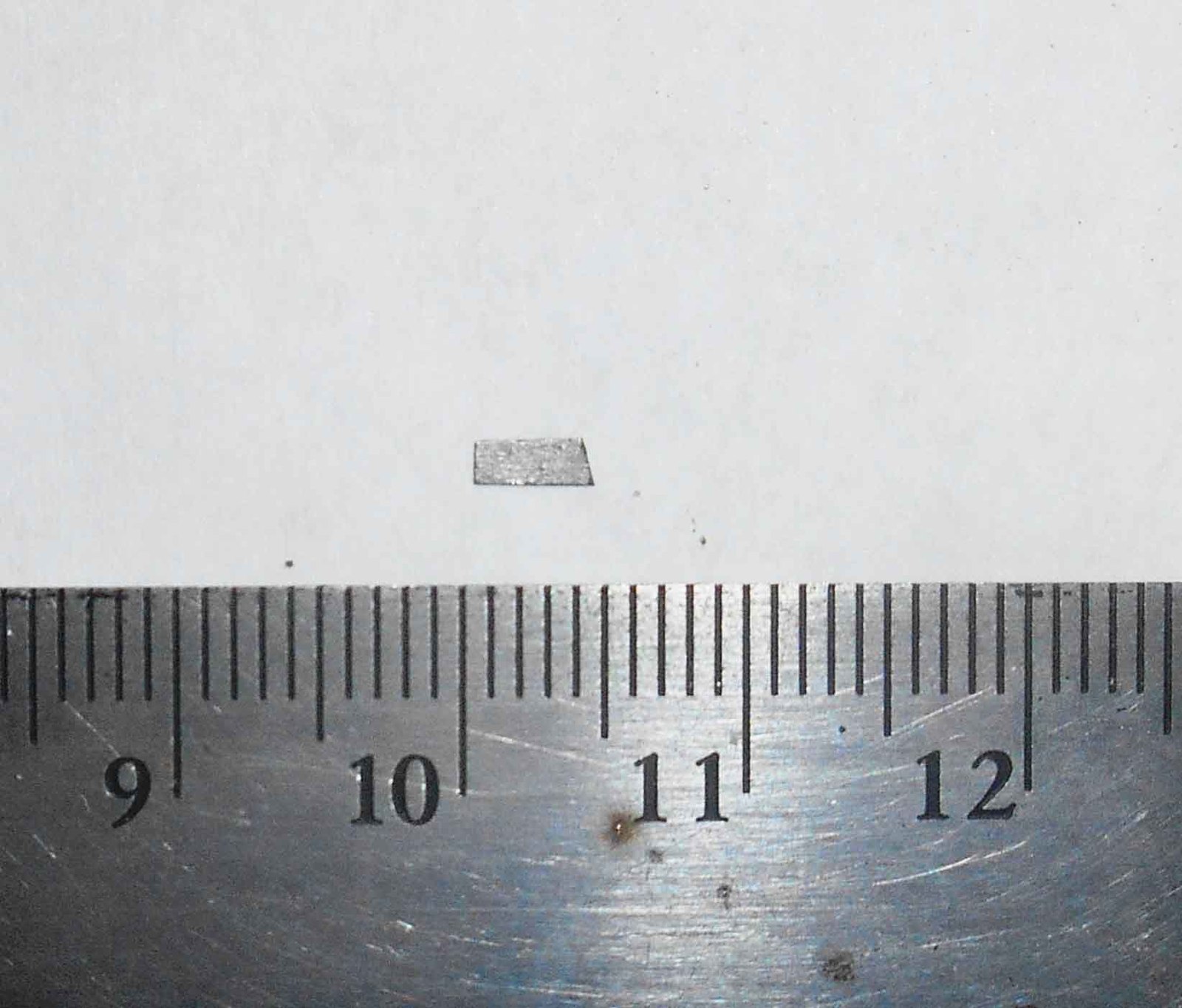 Thorium metal   Th   Collectable element sample  ~2 mm x 3.5 mm x 0.25 mm - $195.00