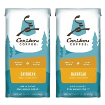 2 Bags of Caribou Coffee Ground Coffee - Daybreak Blend - 16 Ounce Bags - $34.99