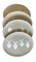 SET OF 4 Boston International Easter Plates Bunny Gnomes 10”x5” - £19.97 GBP