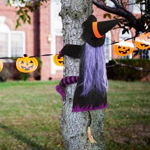 42&quot; Crashing Witch Into Tree Halloween Decorations Outdoor,Flying Witch,Crashed  - £30.36 GBP