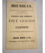 1872 Two Sided Boston Ads Jordan Marsh &amp; Co. &amp; Beal &amp; Hooper Furniture S... - $187.36 MXN