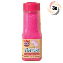 3x Shakers Cake Mate Decorating Decors Pink Crystals | 2.25oz | Fast Shi... - £12.40 GBP