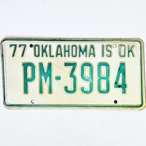 1977 United States Oklahoma Pushmataha County Passenger License Plate PM-3984 - £14.73 GBP