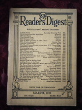 Readers Digest March 1931 T E Lawrence Arabia Ignace Paderewski Brooklyn Bridge - £12.81 GBP