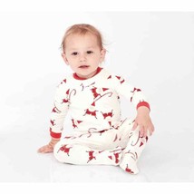 west elm x pbk Modern Smiley Santa Organic Nursery Pajamas - £34.68 GBP