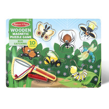 Melissa &amp; Doug Magnetic Wooden Bug-Catching Puzzle Game (10 pcs) - £10.15 GBP