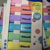 Pelikan Highlighter  Pastel Marking Pen Highlighter Textmarker Flash Pack of 6 - £15.26 GBP