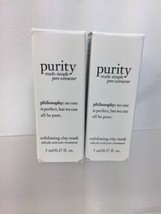(2) Philosophy Purity Pore Extractor Exfoliating Clay Mask .17oz Deluxe ... - £4.13 GBP