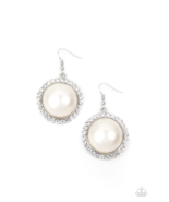 Paparazzi Esteemed Elegance White Earrings - New - $4.50