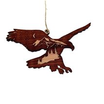 Night Eagle - Cedar Ornament - £15.38 GBP