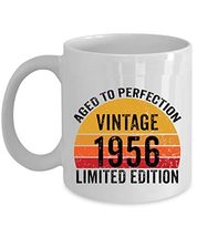Vintage 1956 Coffee Mug 15oz Ceramic Gift For Women, Men Limited Edition 66 Year - £15.53 GBP