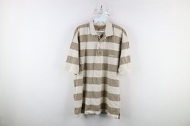 Vintage 90s Guess Mens Medium Spell Out Striped Knit Collared Polo Shirt... - $44.50