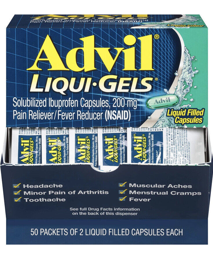 Advil Liqui-Gels Solubilized Ibuprofen Capsules 200mg 120  Liqui-Gels - $24.99