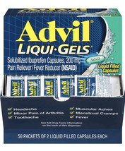 Advil Liqui-Gels Solubilized Ibuprofen Capsules 200mg 120  Liqui-Gels - £19.66 GBP