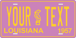 Louisiana 1957 License Plate Personalized Custom Car Bike Motorcycle Moped Tag - $10.99+
