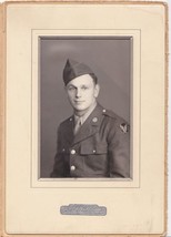 Richard Groves WWII Solder in Uniform Cabinet Photo - Augusta, Maine - £15.53 GBP