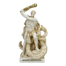 Estatua de mármol fundido Hércules y Lernaean Hydra escultura pátina color... - £34.06 GBP