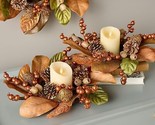 Set of 2 Autumn&#39;s Bounty Magnolia Leaf &amp; Berry Rings by Valerie in - $193.99