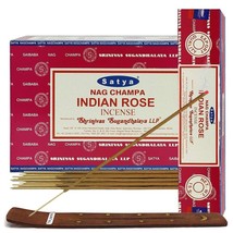 Satya Nag Champa Indian Rose Agarbatti Incense Sticks  15g x 12 Boxes = ... - £15.13 GBP