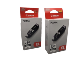 2 Pack Canon Pixma PGBK 250 XL Genuine Black Ink Cartridges iP7220 iP872... - $28.01