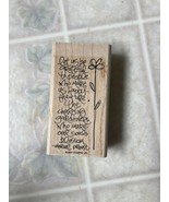 Stampin Up Sidekick Sayings Wood Rubber Stamp 2007 let us be grateful to... - £7.55 GBP