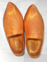 Holland Made Authentic Wooden Shoes Clogs Raw Graining Wood Unpainted 11&quot; Long - £23.88 GBP