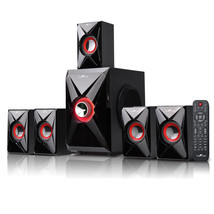 beFree Sound 5.1 Channel Bluetooth Surround Sound Speaker System in Orange - $190.12