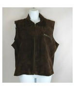 Hunt Club Women&#39;s Chocolate Brown Genuine Leather Suede Lined Vest Size 18 - €25,61 EUR