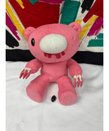 Vtg Y2K Pink Gloomy Bear 11” Plush Stuffed Animal Mori Chack AS IS Blood... - $33.87