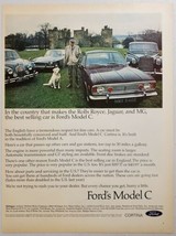 1968 Print Ad Ford Model C Cortina from England Rolls Royce,Jaguar,MG Shown - £10.48 GBP