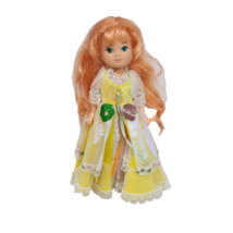 Vintage 1986 Lady Lovely Locks Maiden Curly Crown Doll W/ Original Yellow Dress - £36.41 GBP