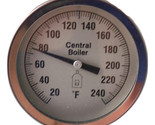 Central Boiler Parts  Large 3&quot; Temperature Gauge, Water Temp, Threaded (... - £27.16 GBP