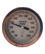 Central Boiler Parts  Large 3&quot; Temperature Gauge, Water Temp, Threaded (... - £27.05 GBP