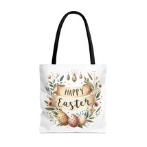 Tote Bag, Happy Easter Wreath, Tote bag, 3 Sizes Available, awd-1172 - £22.01 GBP+