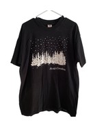 Fruit of The Loom Vintage Black Snowy Pines NC Destination Tee Men&#39;s XL - $37.40