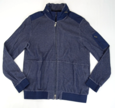 Hugo Boss Shepherd 10 Sweatshirt Mens Size L Blue Full Zip Cardigan Swea... - $37.95
