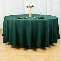 Hunter Green 108&quot;&quot; Premium Quality Round Polyester Tablecloth Wedding Party Gift - £20.52 GBP