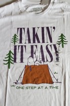 Nwt Peanuts Snoopy Camping Tent Takin It Easy T Shirt - Men&#39;s Large - £14.38 GBP