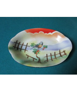 BIRD VANITY DISH OVAL TRAY 7 X 5&quot; MADE IN GERMANY  HANDPAINTED - £51.27 GBP