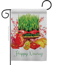 Nowruz Wishes Garden Flag 13 X18.5 Double-Sided House Banner - £15.96 GBP