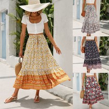 Ladies Printed Skirt, Beach Holiday Beach Dress for Women, Vacation Dress - £21.11 GBP
