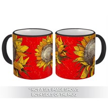 Vintage Sunflower Painting : Gift Mug Retro Pattern Home Decor Country Kitchen G - $15.90